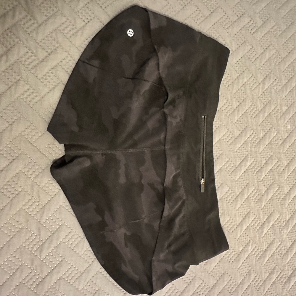 Lululemon Athletica Black  Camo Speed Up Shorts